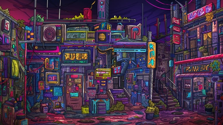 100 Neon Cats screenshot
