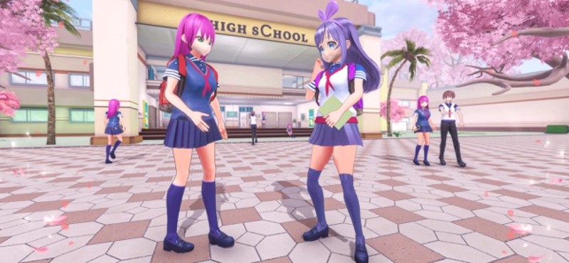 Anime School Girl Love Life 3D screenshot
