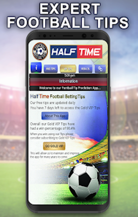 Half Time football betting tip screenshot