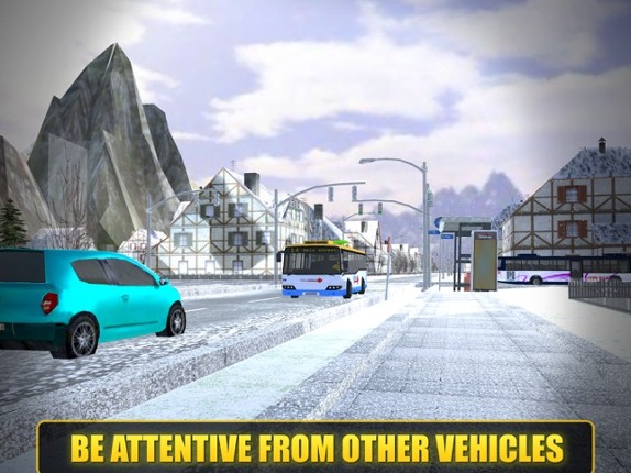 Hill Coach Driving Snow Bus Drive Sim 3D screenshot