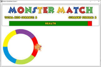 One Button Controlled - Monster_Match - Accessible Game Image