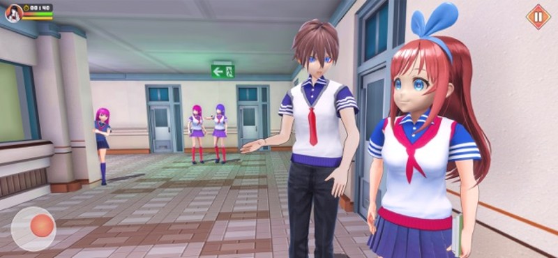 Anime School Girl Love Life 3D screenshot