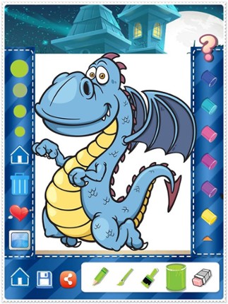 Color Book Dinosaur Coloring Pages Paint Free & Fun - preschool educational learning games for kids and toddler screenshot