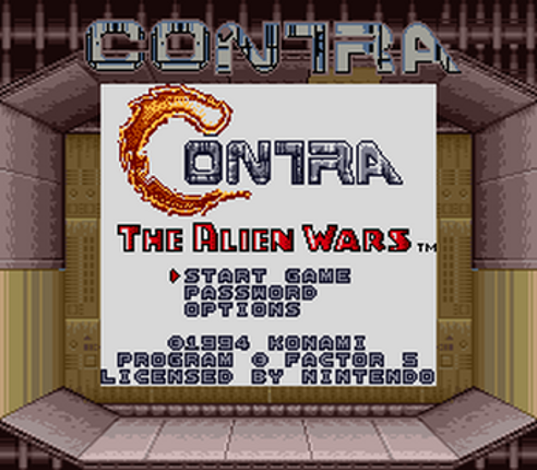 CONTRA: THE ALIEN WARS (魂斗羅スピリッツ) SGB Enhanced PLUS (Super Game Boy) screenshot
