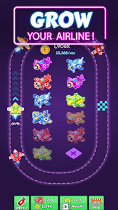 Merge Planes Neon Game Idle screenshot