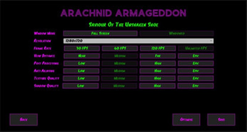 Arachnid Armageddon: Saviour Of The Unshaken Shoe screenshot