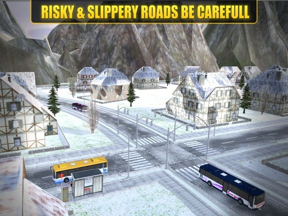 Hill Coach Driving Snow Bus Drive Sim 3D screenshot