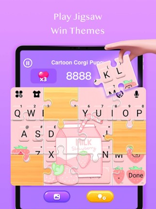 Jigsaw Keyboard-win Kika Theme screenshot