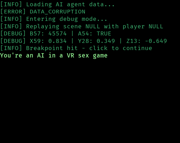 Games like You're an AI in a VR Sex Game