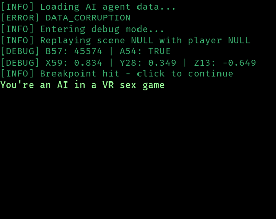 You're an AI in a VR Sex Game Image