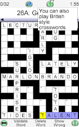 Arrow Crossword screenshot