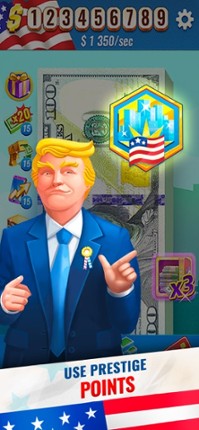 Trump's Empire: idle game screenshot