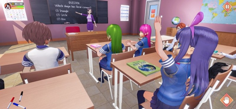 Anime School Girl Love Life 3D screenshot