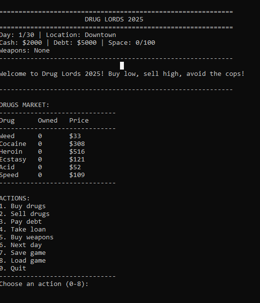 Games like Free Drug Lords 2025: Version 1 (Terminal Edition)