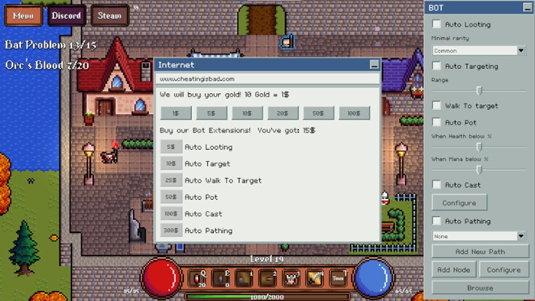 Game About Botting in an MMORPG Image