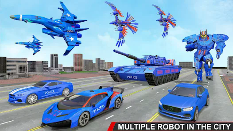 Police Tank Robot Transform 3d Image