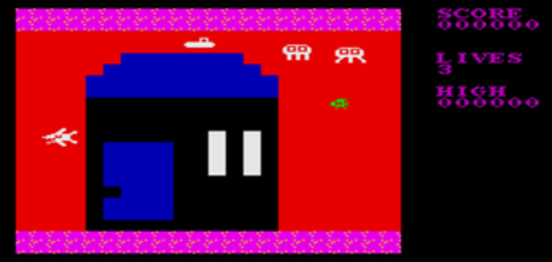 Alien planet underwater research sea of horror (ZX Spectrum)) screenshot