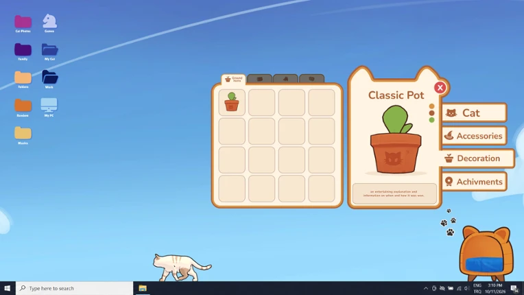 Kedi: Living Desktop Cat Image