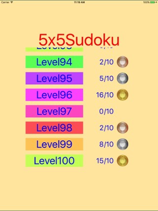 5x5!? Easy SUDOKU Eccentric Version screenshot