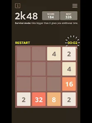 2K48 - Number 2048 puzzle game screenshot