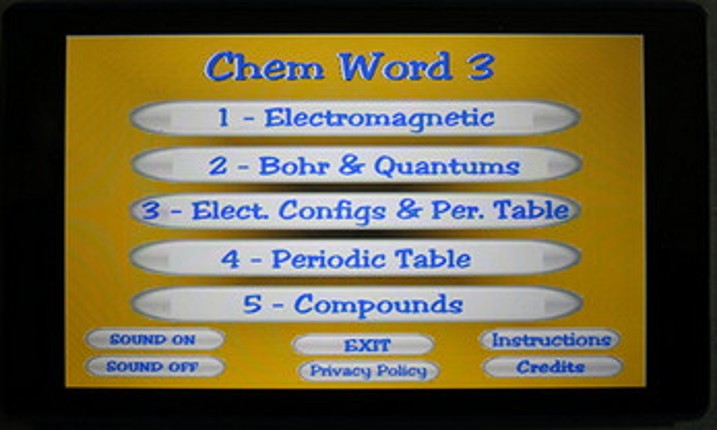 Chem-Words 3: Electron Configs and Periodic Table Image