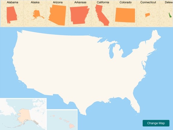 USA Map Puzzle - Map the States Image