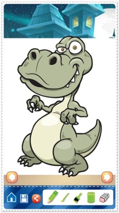 Color Book Dinosaur Coloring Pages Paint Free & Fun - preschool educational learning games for kids and toddler screenshot