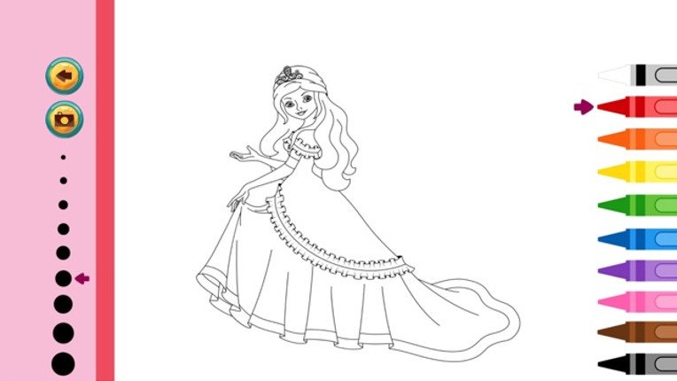 Princess Coloring Book - Painting Game for Kids screenshot