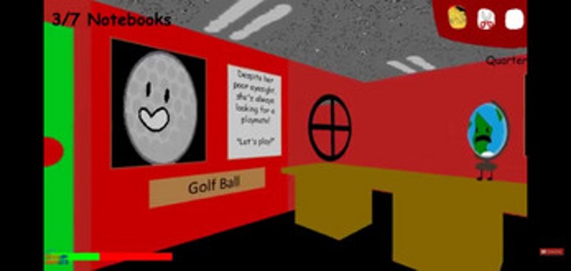 Red ball basics from bfdi in barrible and Annoying screenshot