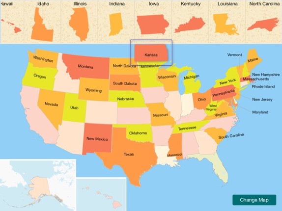 USA Map Puzzle - Map the States Image