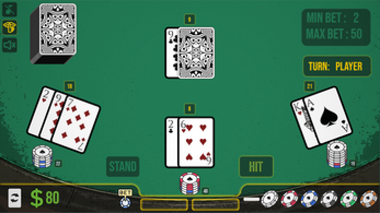 Blackjack clone screenshot