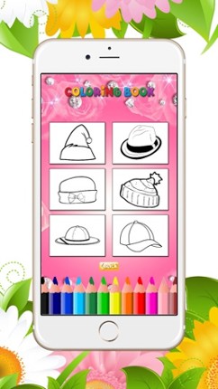 Coloring Book The Hat: Learn to color and draw fashion hats, Free games for children screenshot