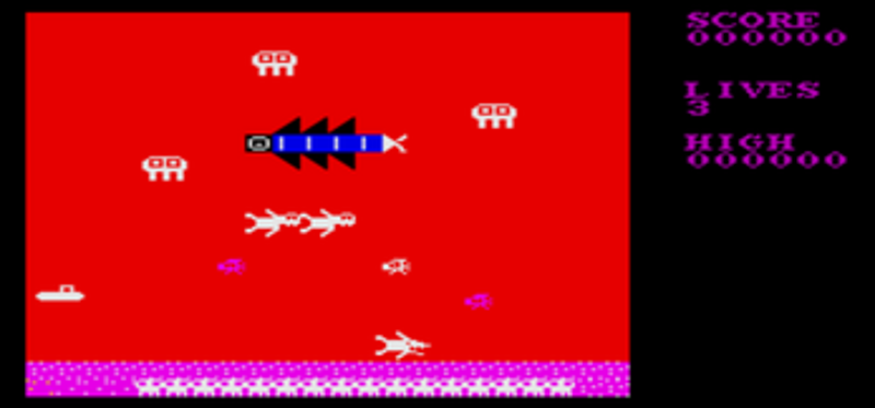 Alien planet underwater research sea of horror (ZX Spectrum)) screenshot