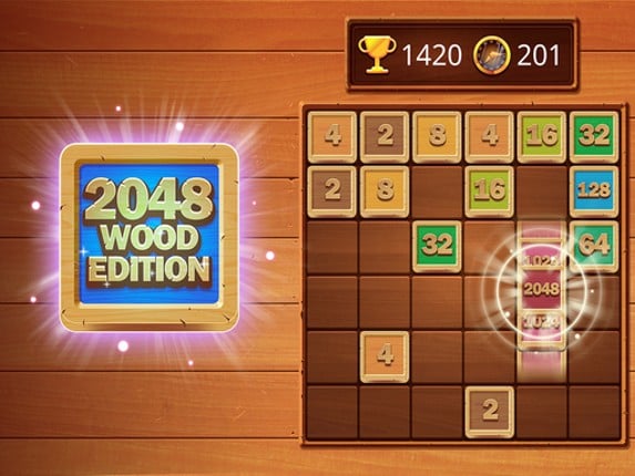 2048 Wooden Edition Game Cover