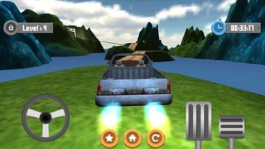 Car Climbing Mountain 3D Image