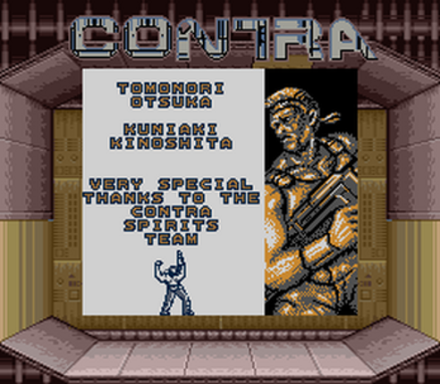 CONTRA: THE ALIEN WARS (魂斗羅スピリッツ) SGB Enhanced PLUS (Super Game Boy) screenshot