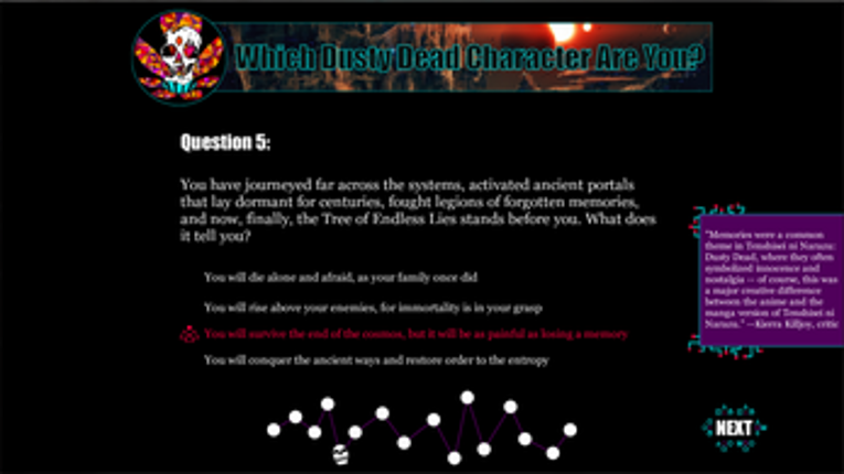 Viral Dusty Dead Identity Quiz Image