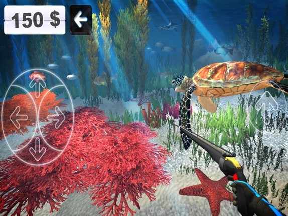 Hunter underwater spearfishing 3D screenshot