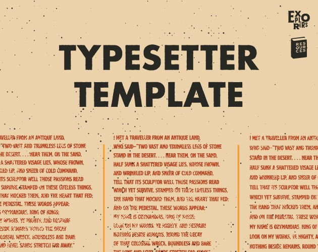 Games like Typesetter Template