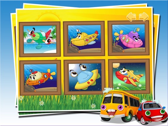 Car puzzle game - Learning for toddlers and children boys free educational with trucks and vehicles screenshot