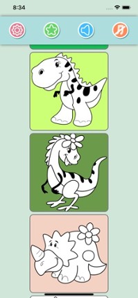 Dino Coloring Pages for Kids Image