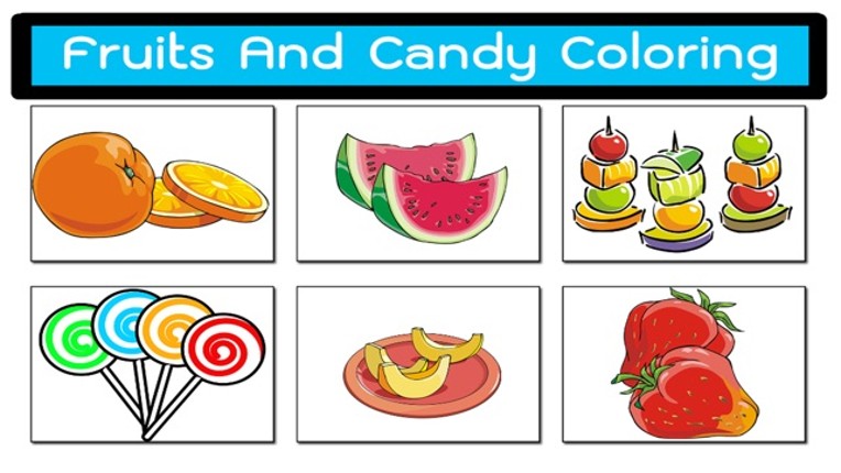 Funny Sweets And Dessert Colorful Foods Coloring screenshot