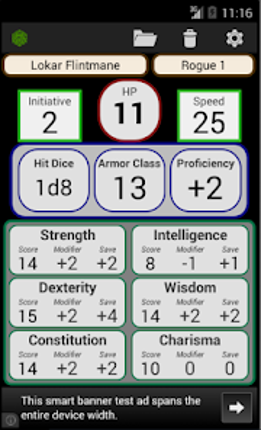 Fifth Edition Character Sheet screenshot
