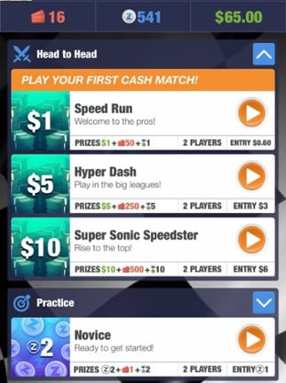 Real Money Racing Skillz Image