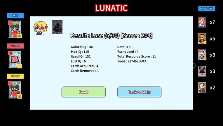 Cirno's Card Class screenshot