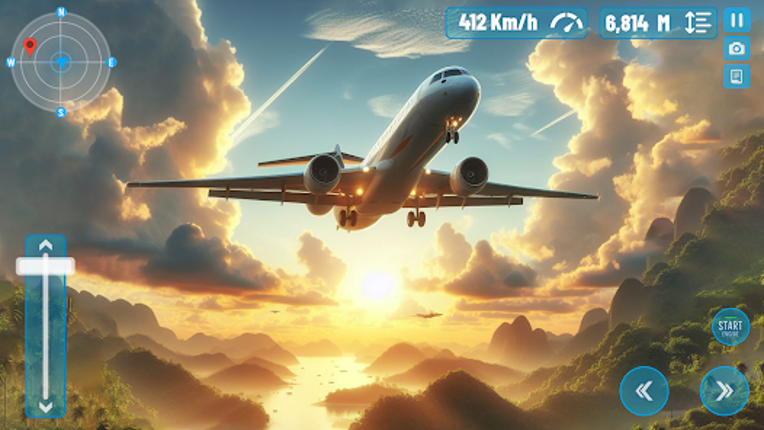 Airplane flight Simulator Game screenshot