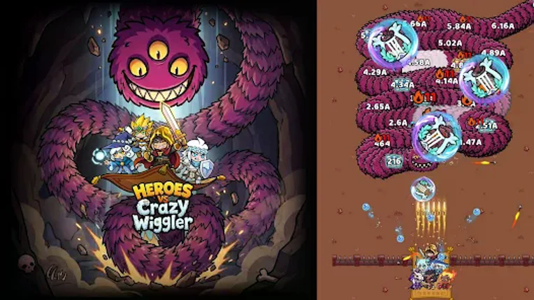 Heroes vs Crazy Wiggler Image