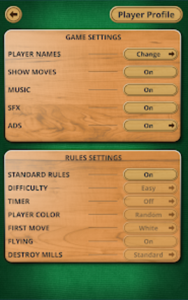 Nine men's Morris (Mills) screenshot