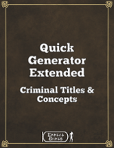 Quick Generator Extended - Criminal Titles & Concepts Image