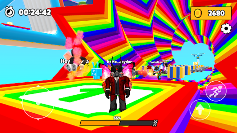 Obby Race: Rainbow Parkour screenshot